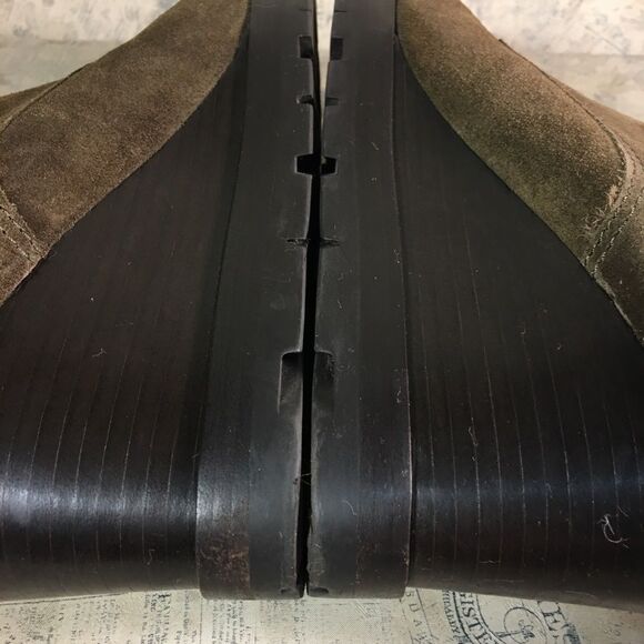 Aquatalia Chance Suede Lace-Up Wedge Boot, Forest (Olive) - Picture 9 of 13